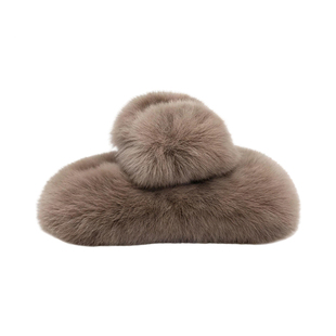 冬季毛绒抓夹女2025新款高级感后脑勺发夹大号发量多鲨鱼夹子头饰