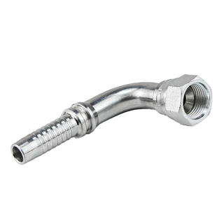 液压油管扣压接头公制A C D H型 45#钢24度锥直头弯头压管接头