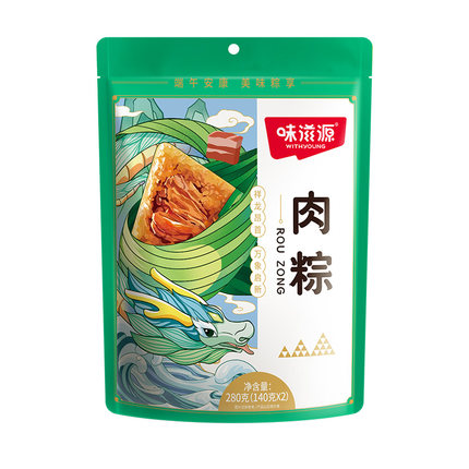 味滋源鲜肉粽子蛋黄板栗咸肉粽豆沙蜜枣嘉兴甜粽子特产早餐老字号