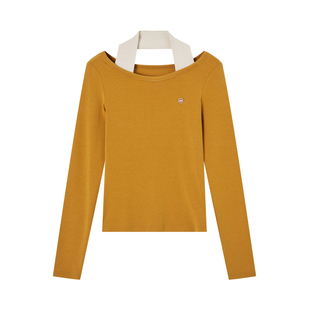 ACMEAURA韩系慵懒百搭挂脖针织衫女秋冬季新款一字肩长袖上衣女