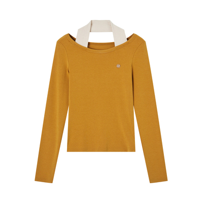 ACMEAURA韩系慵懒百搭挂脖针织衫女秋冬季新款一字肩长袖上衣女