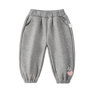 [抗菌远红外]女童冬装2025新款裤子小儿童秋冬宽松加绒裤宝宝长裤