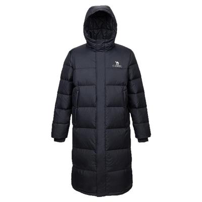 骆驼男装羽绒服男长款过膝冬季连帽加厚保暖防风防泼水极寒外套