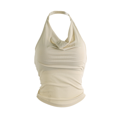 奔跑吧卡卡一体式固定杯运动背心荡领挂脖气质瑜伽内衣女健身舒适