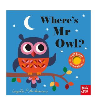 【现货】【毛毡翻翻书】猫头鹰先生在哪里? 【Felt Flaps】Where's Mr Owl?英文儿童趣味原版图书外版进口书籍 Ingela P Arrheniu