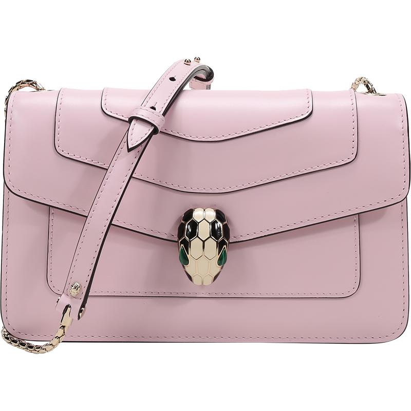 【自營】中古全新未使用 Bvlgari/寶格麗 女士蛇頭扣單肩斜挎包