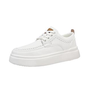 意尔康2026新款男鞋春季男士百搭小白鞋厚底增高真皮潮流休闲板鞋