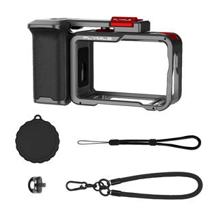 Flymile适用大疆Action6街拍手柄套装运动相机osmo action6金属兔笼街拍套件拓展边框冷靴快门按键保护壳配件