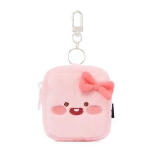 可爱卡通毛绒零钱包耳机收纳包airpods保护套屁桃玩偶钥匙扣挂件