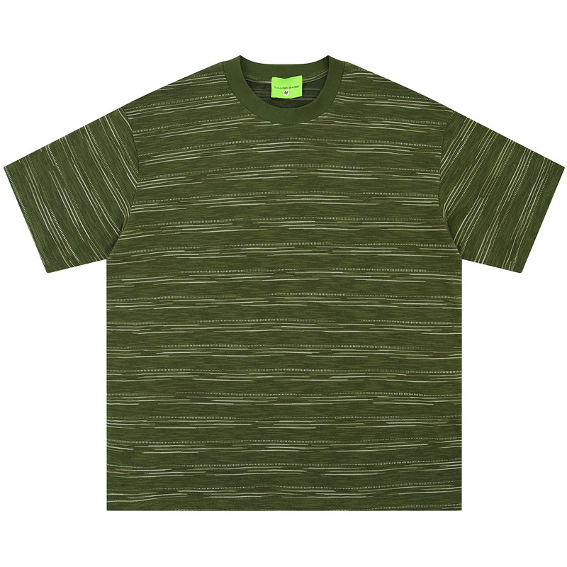 From Mars Sunny Hour Color Matching Striped T-shirt