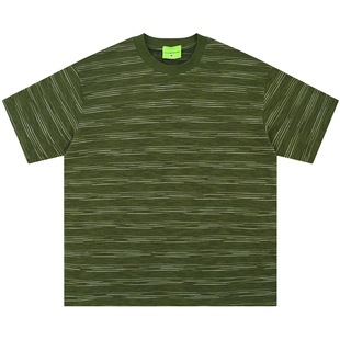 From Mars Sunny Hour Color Matching Striped T-shirt