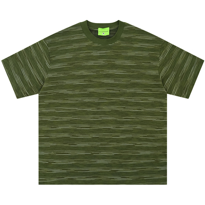 晴朗时光拼色条纹小众短袖T恤