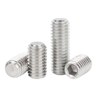 304/201平端紧定不锈钢螺丝钉内六角无头机米顶丝止付MM3M4M5M6M8