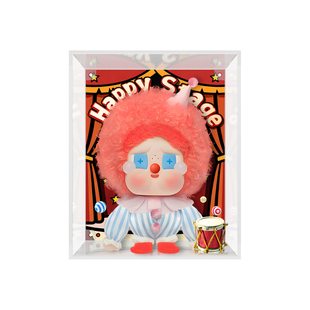 POP适用泡泡玛特WHY.SO.SERIOUS系列哭娃搪胶毛绒吊卡展示盒防尘