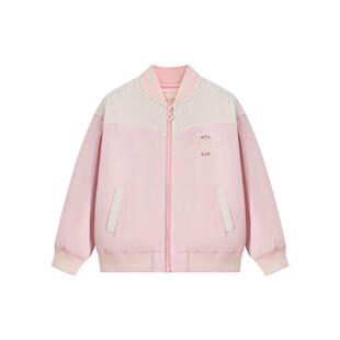 TeenieWeenie Kids小熊童装舒适秋冬季女童防泼水防风棒球领棉服