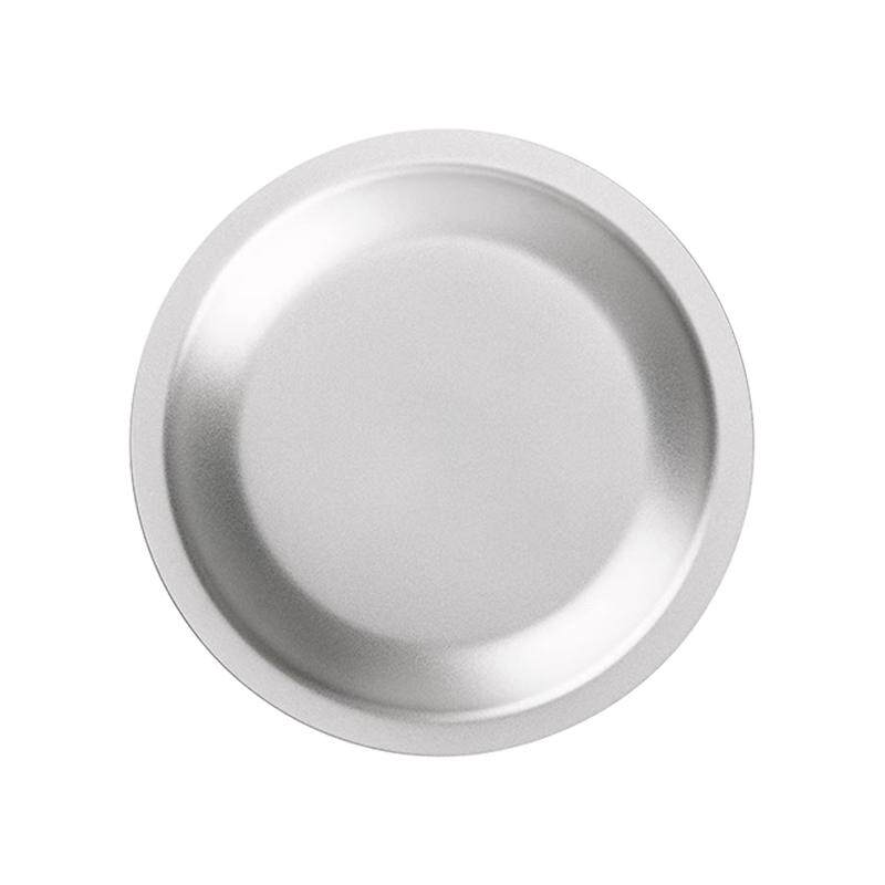 KEITH铠斯新品纯钛碟圆盘菜盘蒸盘平底浅盘饭盘户外野餐烧烤餐具
