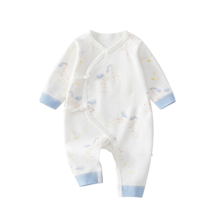 新生婴儿连体衣秋冬内搭婴幼儿a类纯棉秋装初生宝宝入秋衣服59码2