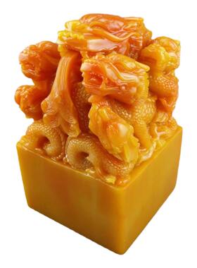 办公室九龙玉玺印章仿寿山石龙印