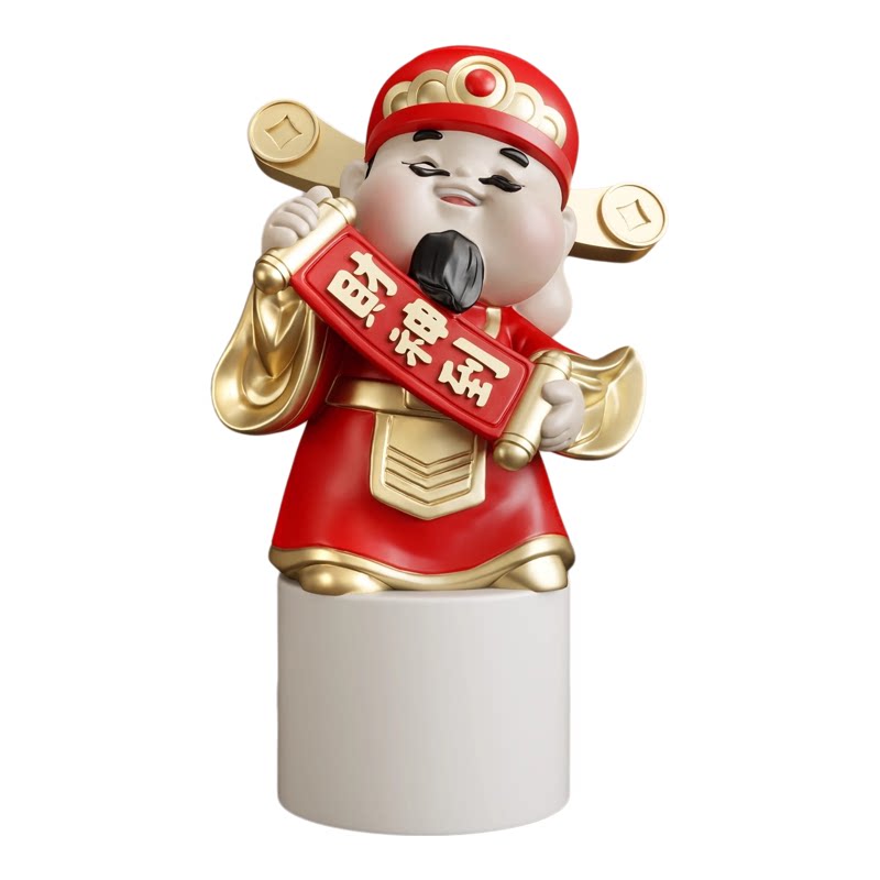 卡通财神到大型落地摆件
