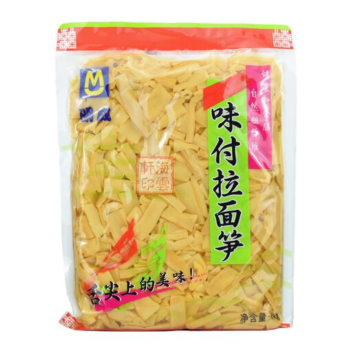 明成味付笋1kg 即食调味笋片 味付麻笋拉面用笋 笋丝竹笋日式笋干