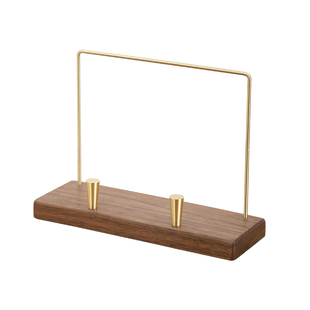 黑胶唱片展示架CD唱片收纳架子放架子LP黑胶桌面陈列支架实木黄铜