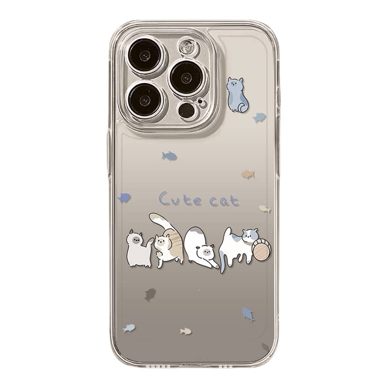 有趣的猫iPhone17promax苹果16新款华为nova16适用mate80可爱荣耀500透明oppofindx9女