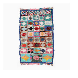 Roomology摩洛哥进口手工棉地毯Boucherouite系列裂织布毯