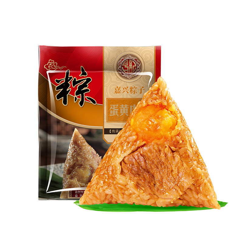 昌记蛋黄肉粽子嘉兴特产早餐速食