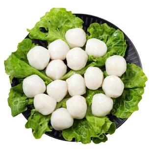 实心鱼丸湖北淡水鱼肉丸子新鲜手工鱼圆蛋煲汤麻辣烫火锅食材500g