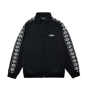 TRIBAL美式嘻哈街头串标立领街舞风复古涂鸦刺绣机能风拉链夹克男