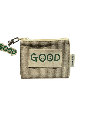 thefifthmoon可爱GOOD灯芯绒彩色收纳包卡包证件包零钱包含挂件