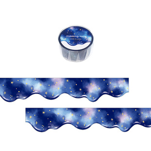 日本mind wave造型和纸胶带异型masking tape矿石柠檬青空星空花朵手帐拼贴拉条相册日记生活装饰文具18mm贴