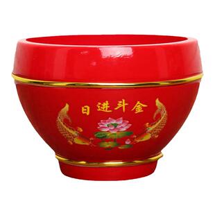 红色乔迁日进斗金米升结婚订婚陪嫁树脂米斗传统嫁妆六证新人新娘