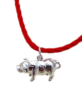 足银实心龙蛇猪狗猴子老虎吊坠