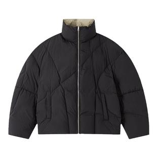 Organic Emotion两面穿面包羽绒服防水科技面料冬季白鸭绒外套 OE