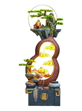 假山喷泉招财落地葫芦流水摆件中式客厅店铺风水轮乔迁开业礼品物