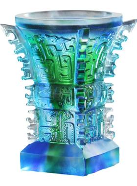 蒸蒸日上琉璃鼎风水吉祥摆件