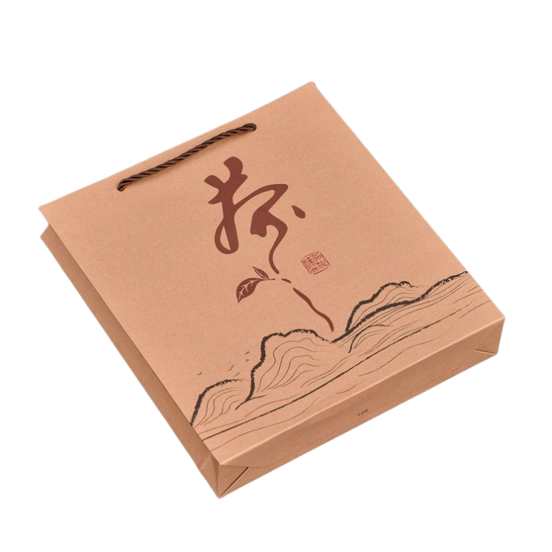 普洱茶饼手提袋白茶加厚牛皮纸袋