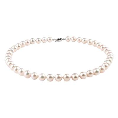 One925银淡水珍珠圆珠女项链