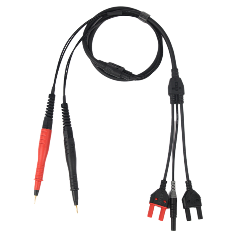 埃塔ETA4564D四线伸缩测试棒低电阻测试仪连接线带屏蔽4mm转接线