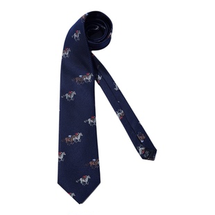 GIEVES CHARLES【马年限定】刺绣手工桑蚕丝真丝领带男高端礼盒装