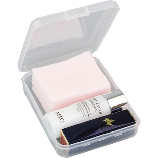 便携旅行防尘翻盖化妆棉收纳盒卸妆棉化妆品随身小收纳整理透明盒