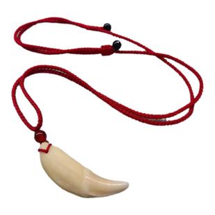 项链真广西黑狗牙齿吊坠婴儿童宝宝真桃木男女本命年红绳手链挂件