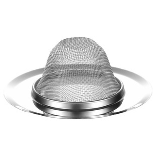 不锈钢水槽过滤网浴缸下水池地漏滤槽防塞头发细网隔高脚大小通用