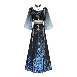 原创设计【蝶影】原创汉服异域风改良汉元素敦煌异域风套装仙气