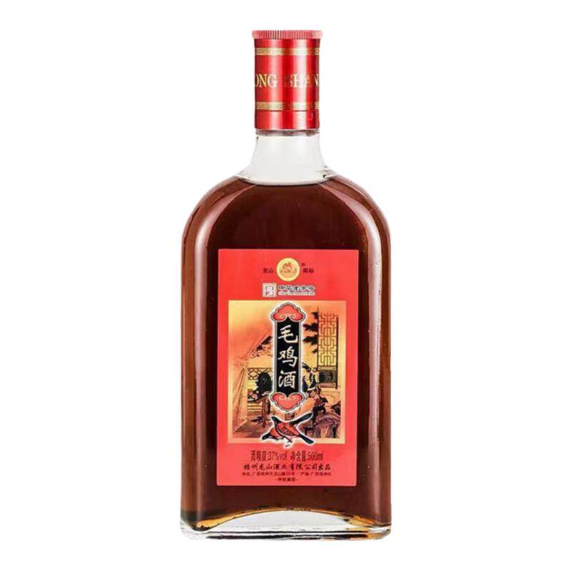 龙山毛鸡酒产后月子补酒500ml老牌旧款女人滋补酒广西梧州特产