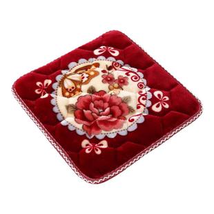 加厚冬季毛绒防滑坐垫保暖办公室防滑椅子垫家用沙发餐桌椅凳子垫