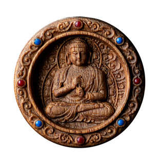 真品越南芽庄沉香雕刻牌子生肖吊坠本命佛挂件蛇年木佛牌普贤菩萨