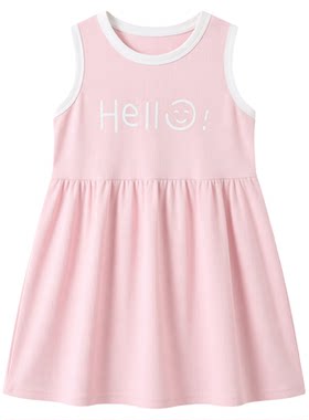 夏季女童冰丝连衣裙宝宝休闲睡裙