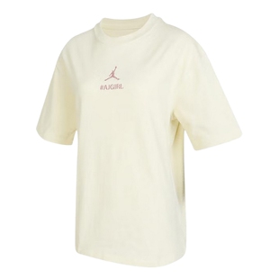 Nike耐克短袖女夏新款JORDAN背后图案印花宽松运动T恤IF0380-133